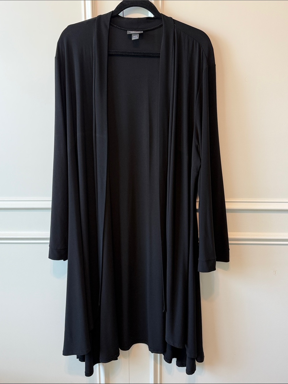 Women’s Black Open-Front Lightweight  Cardigan